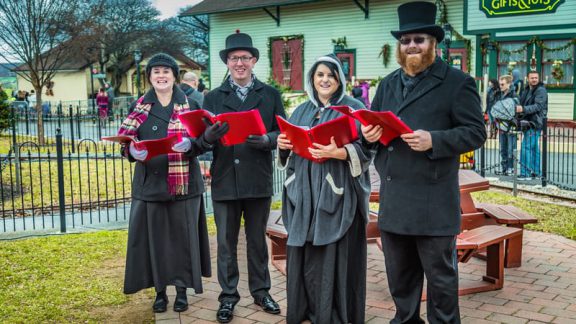 Christmas carolers bringing holiday cheer to seniors