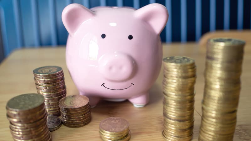 Piggy Bank And Coins Photo By Phoomrat Withayachaya Dreamstime. For article on financial recommendations for 2022, including for retirees