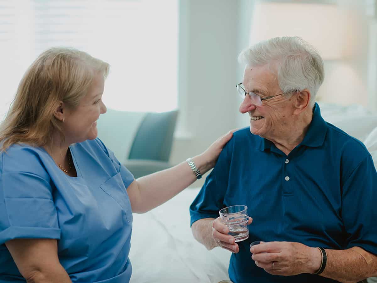 Capital Nursing Senior Man with Caregiver