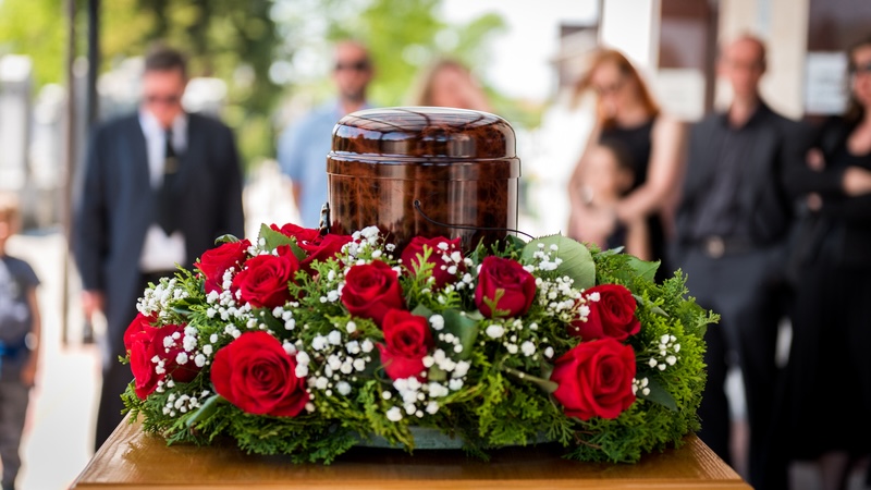 urn at funeral, by jure gasparic. In Case of Death Folder: Preparing for the Inevitable
