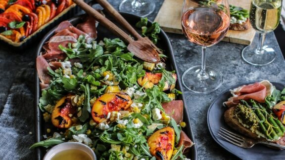 A big delicious wine lover's salad.