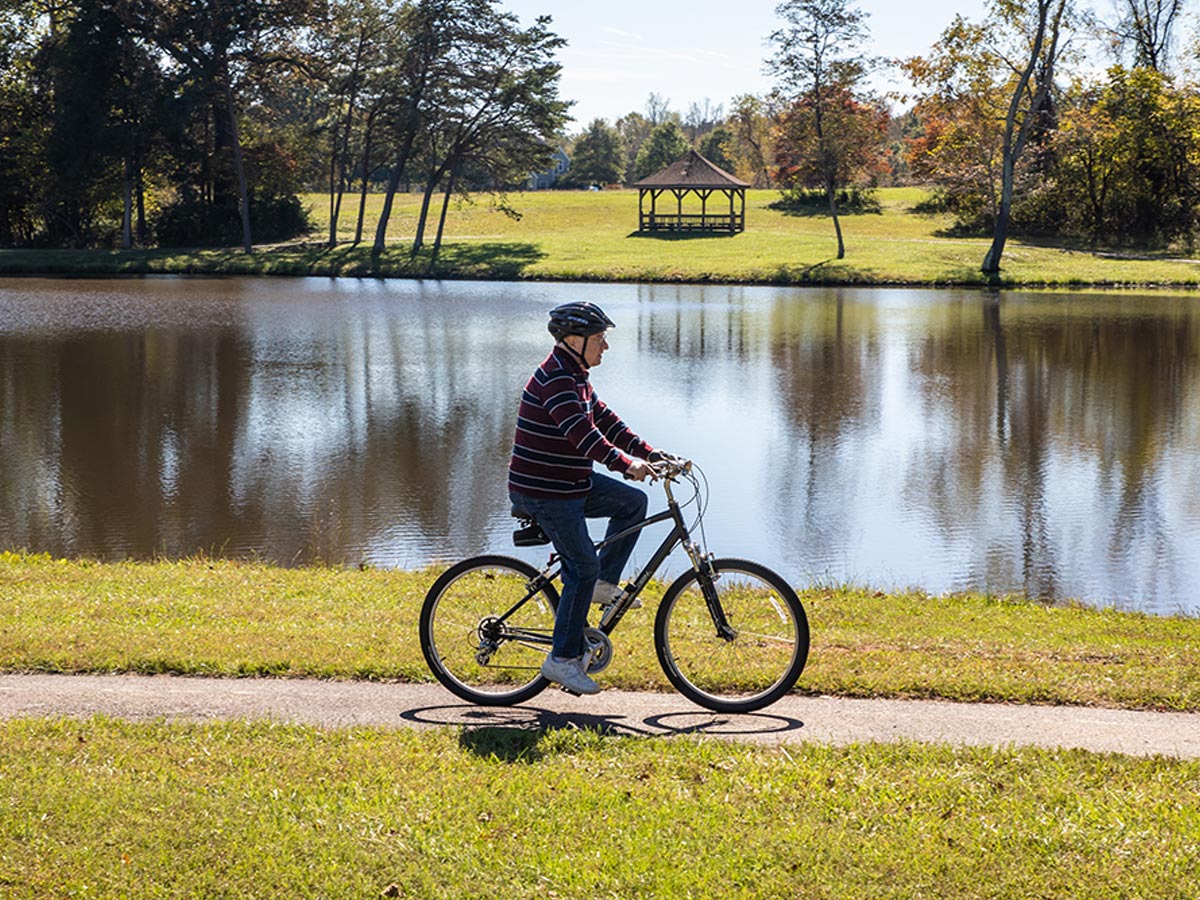 King's Grant Man Riding Bike