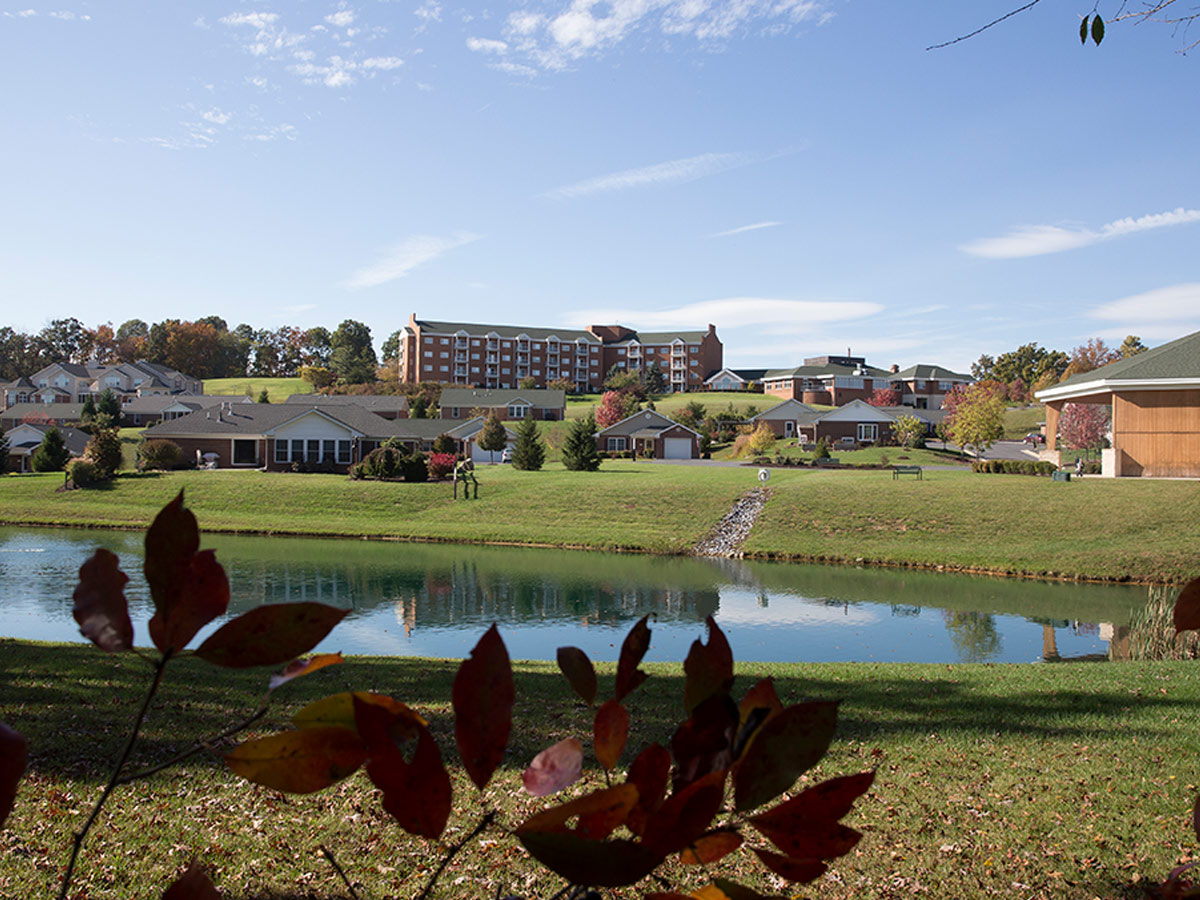 Sunnyside Exterior with Pond