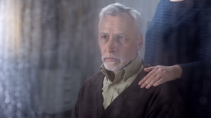 A disturbed senior and his caregiver caught in the middle.