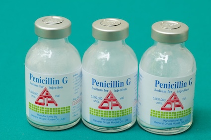 Little bottles of penicillin.
