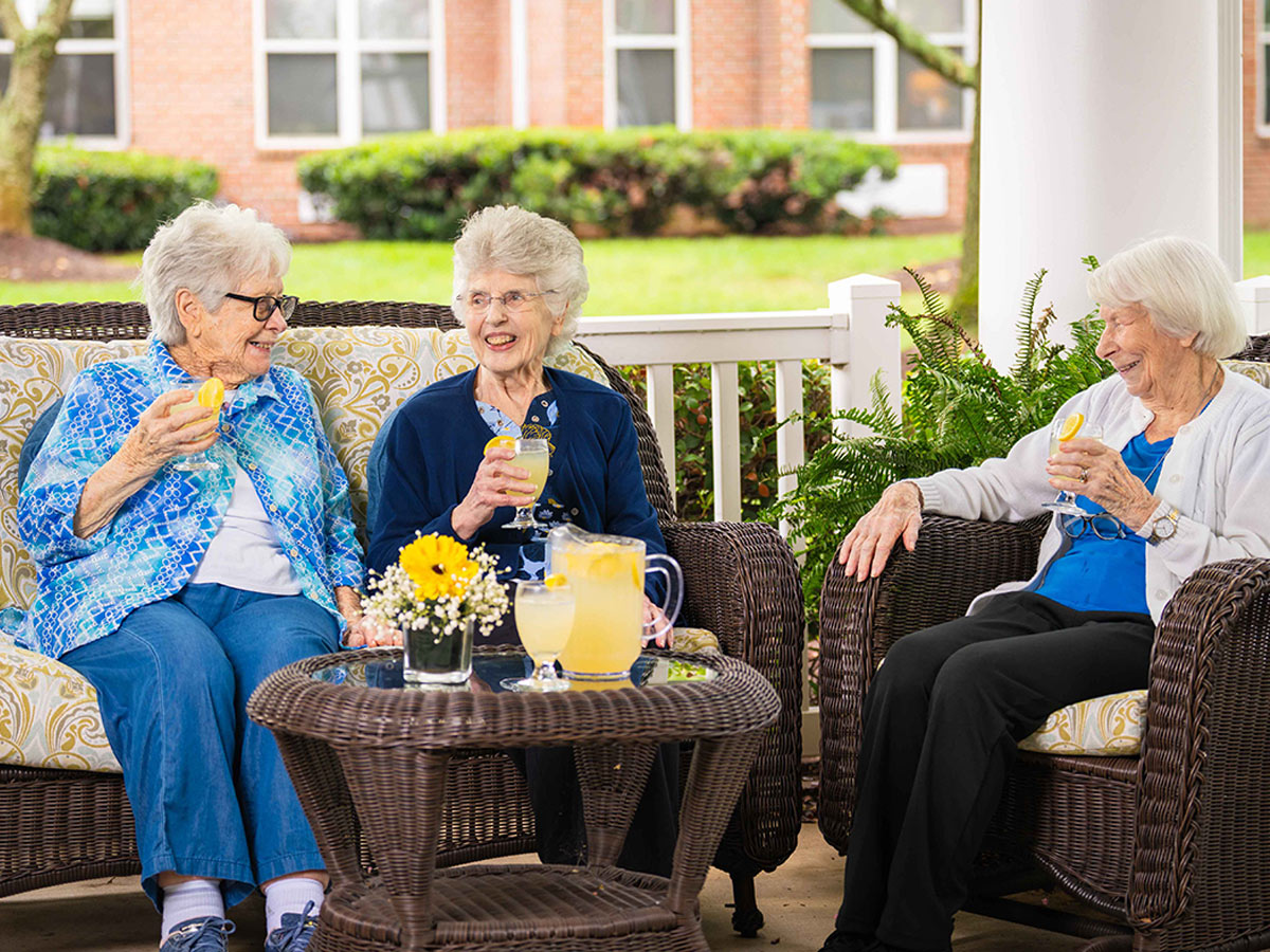 Our Lady of Perpetual Help Friends Enjoying Lemonade