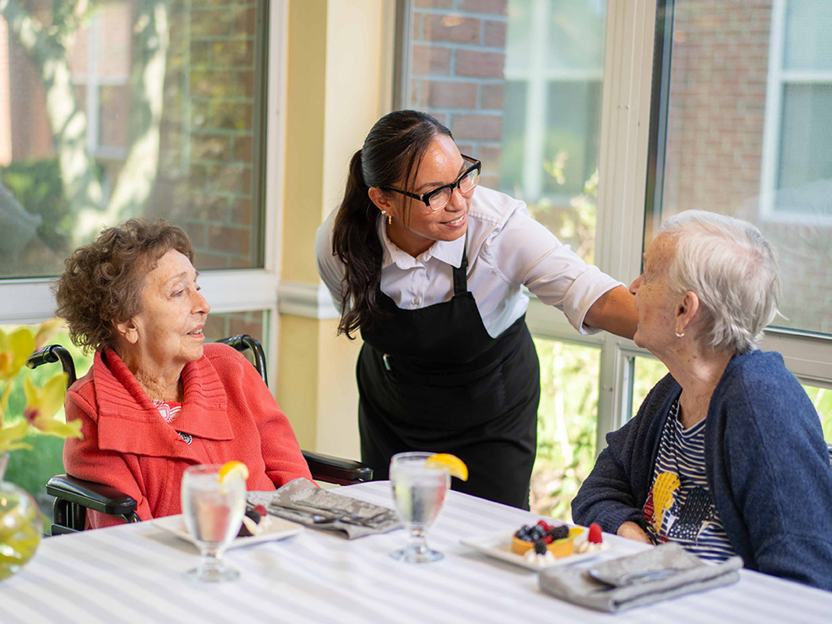 Our Lady of Perpetual Help Senior Ladies Enjoying Lunch