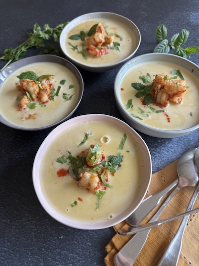 curry shrimp bowls.