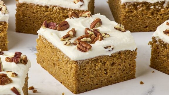 Little sweet potato cakes with walnuts on top
