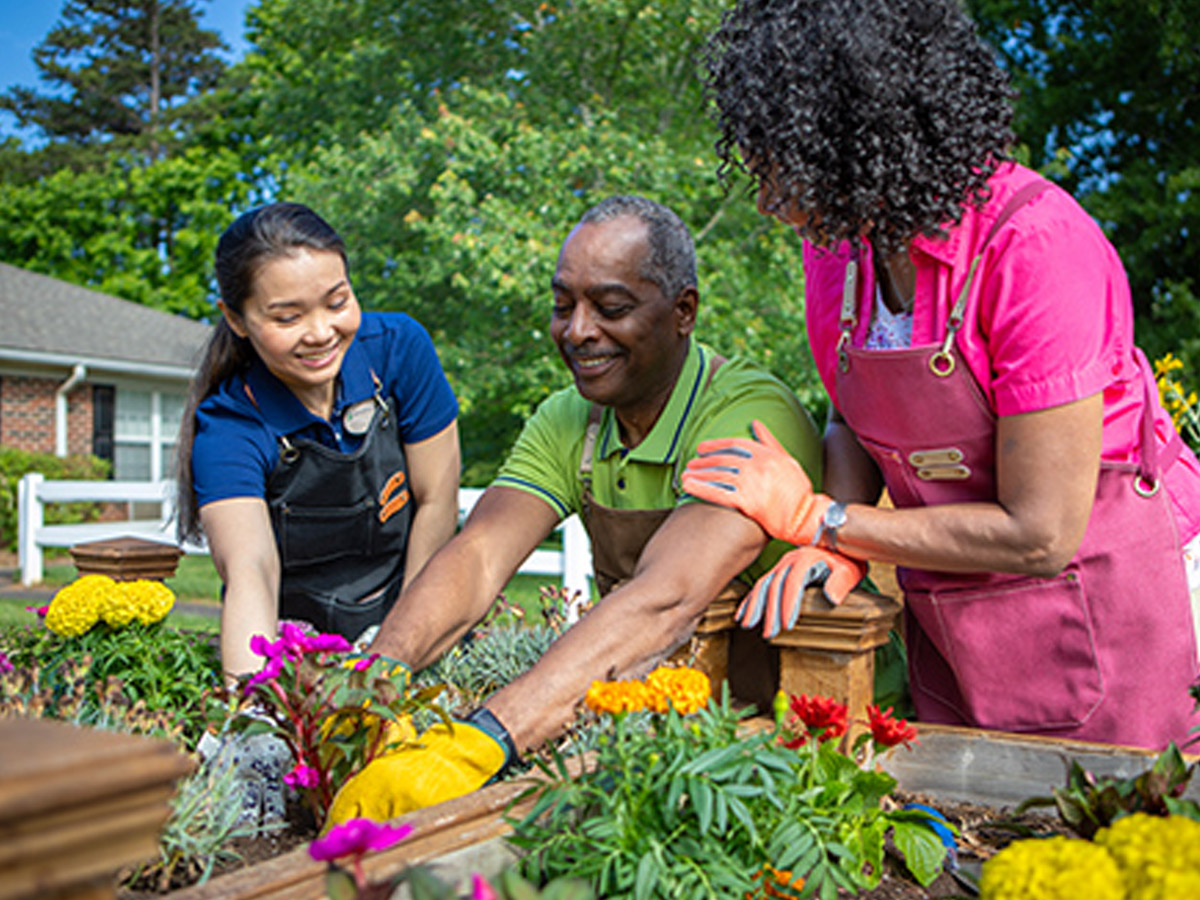 Brookdale Staunton Resident Gardening