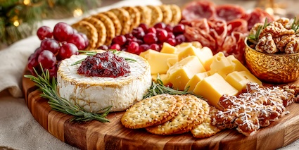 A cheese board, something difficult for someone with dietary restrictions at the holidays.