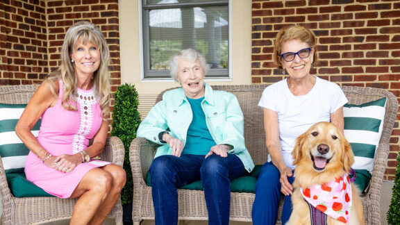 Commonwealth Senior Living at Front Royal Family with Dog