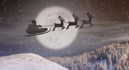 Santa in the sky!