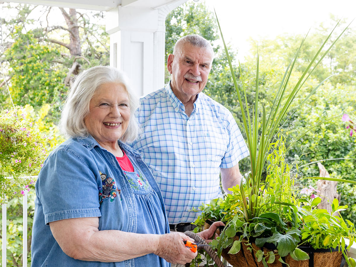 Commonwealth Senior Living at Charlottesville Couple Gardening