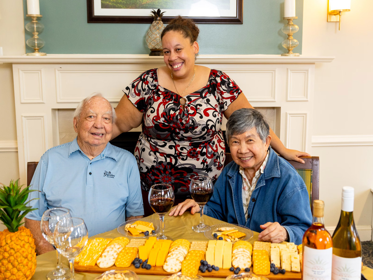 Commonwealth Senior Living at the Ballentine Residents Having Lunch