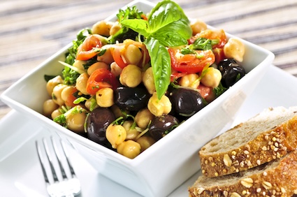 A vegetarian chickpea salad