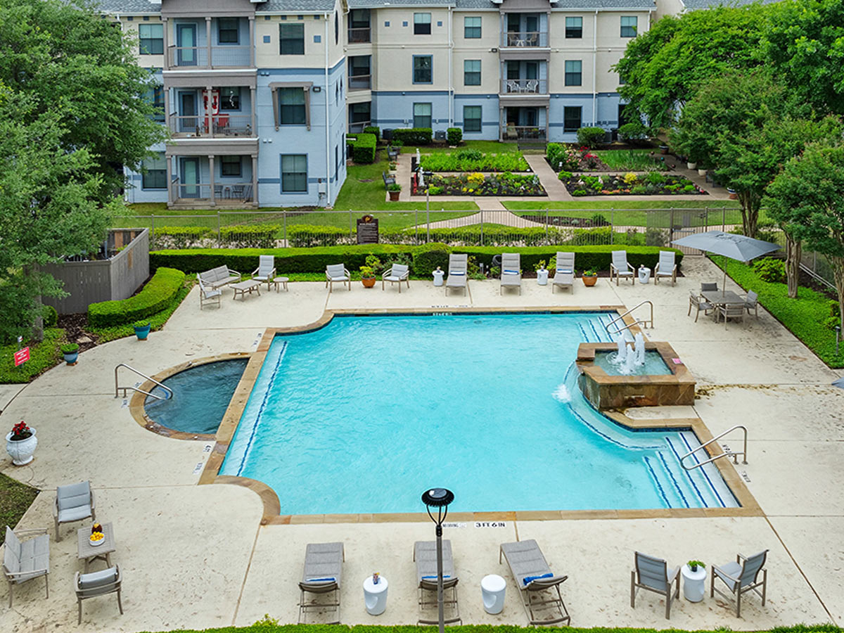 Parkview in Allen Aerial View Pool