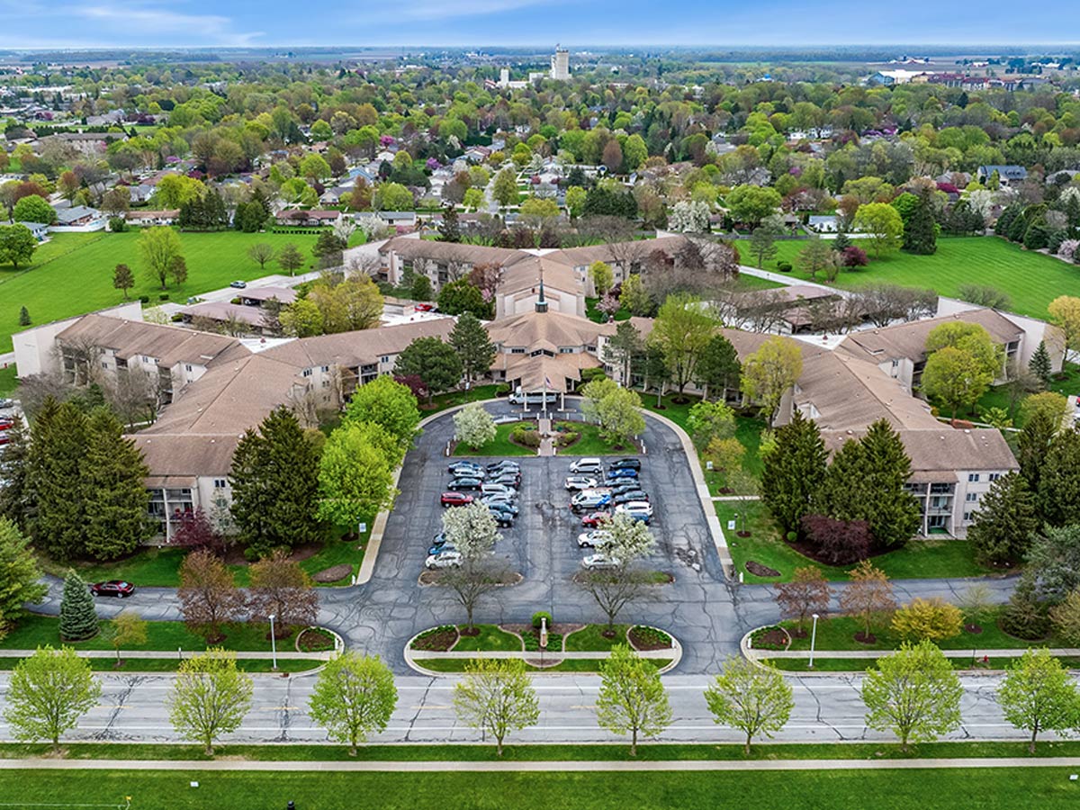 Winter Village Aerial View