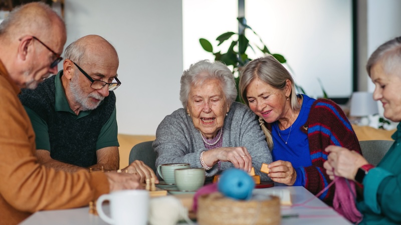 Playing games at adult day care centers. Image by Pojoslaw