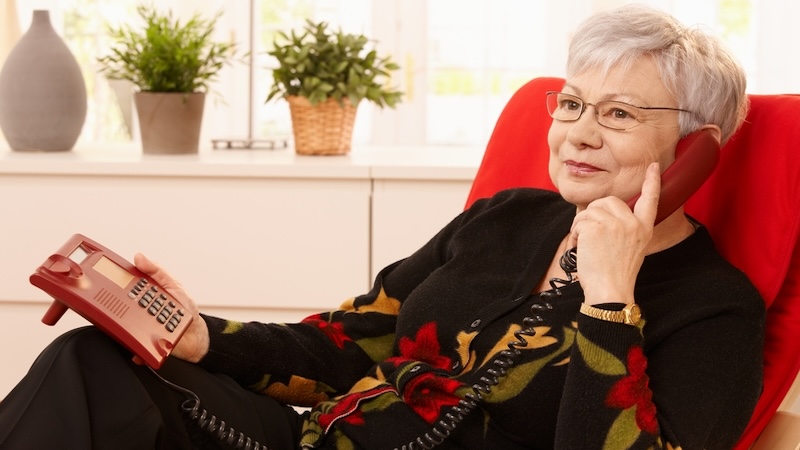 A rambling mother on a red red phone