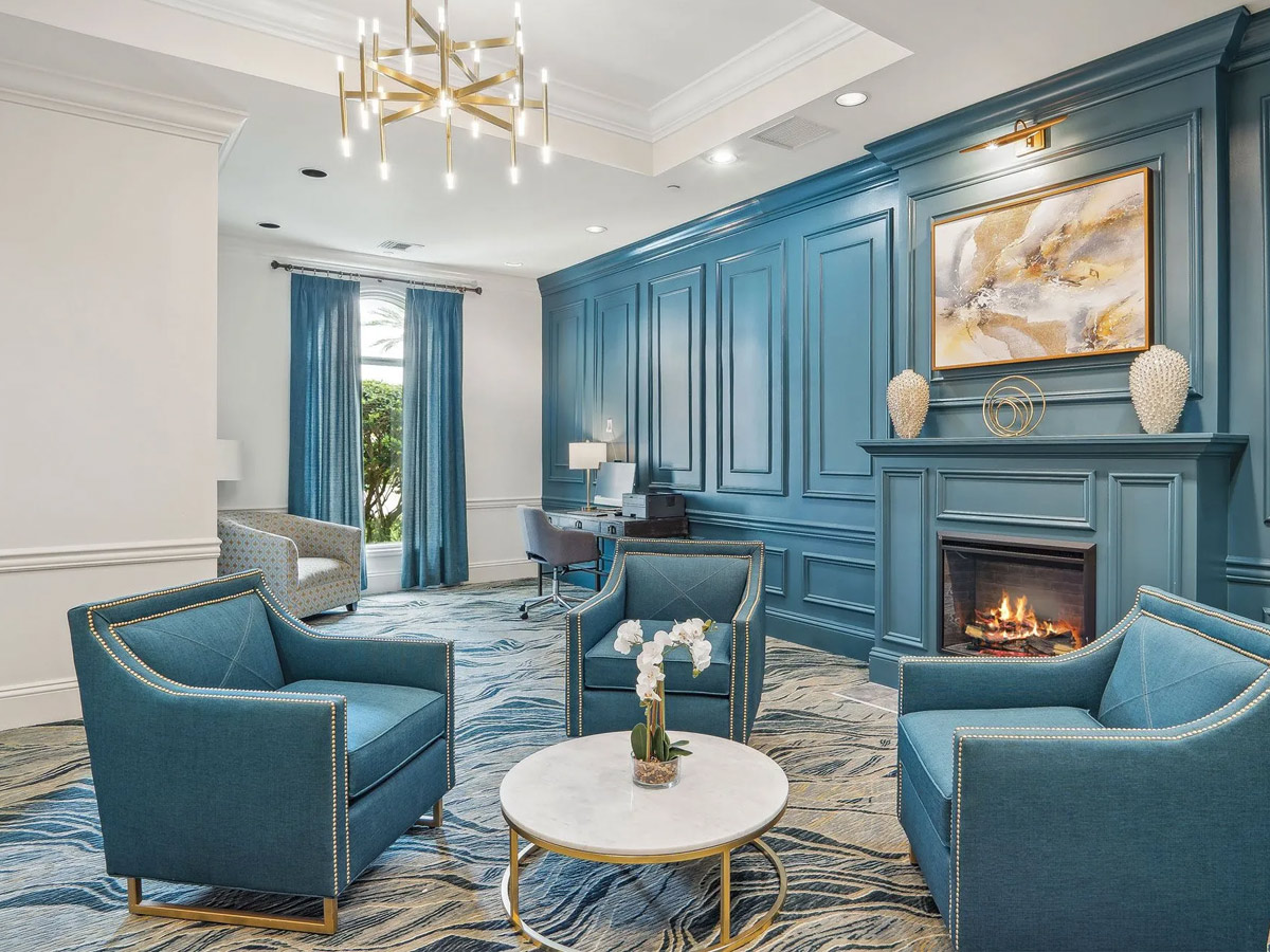 Carlisle Assisted Living Sitting Area Fireplace