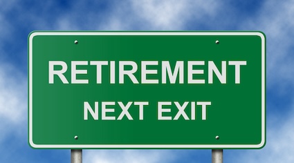 A highway sign that says "Retirement next exit"