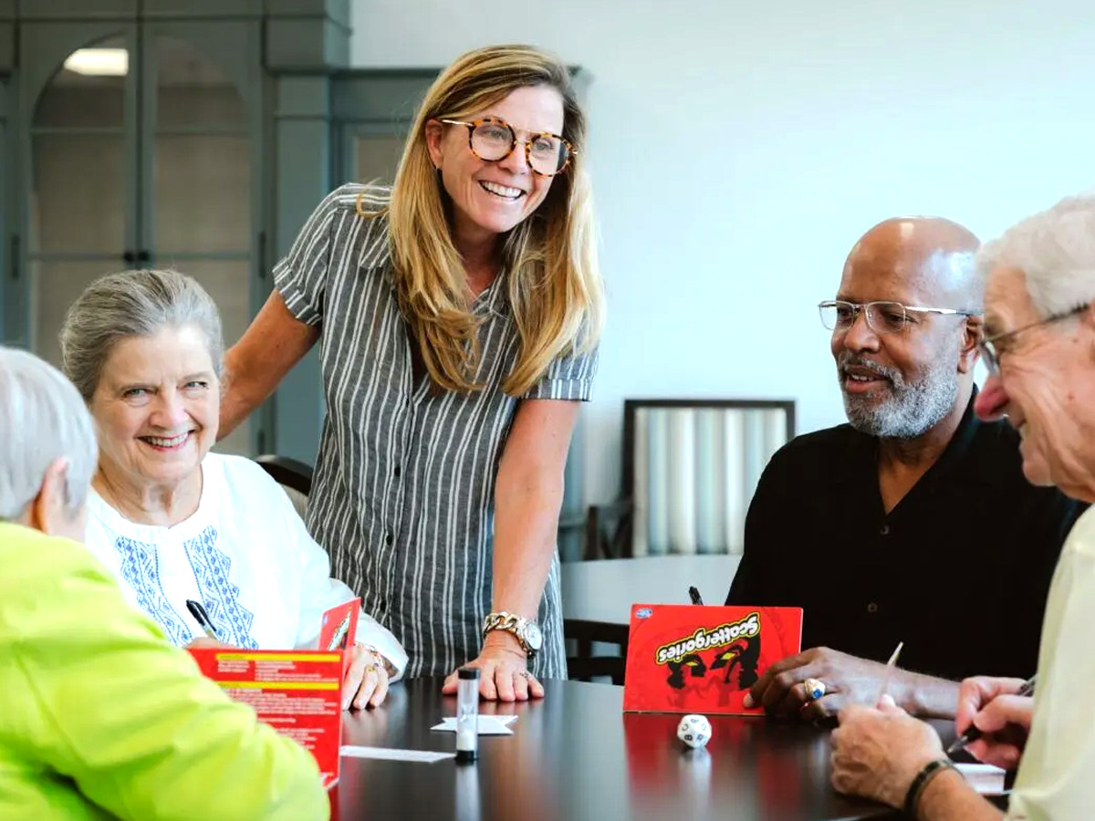 Briar Creek at the Barclay Friends Playing Board Game