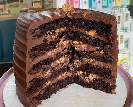 Reese's cake at Shyndigz, one of the best in the food scene in Richmond, Virginia
