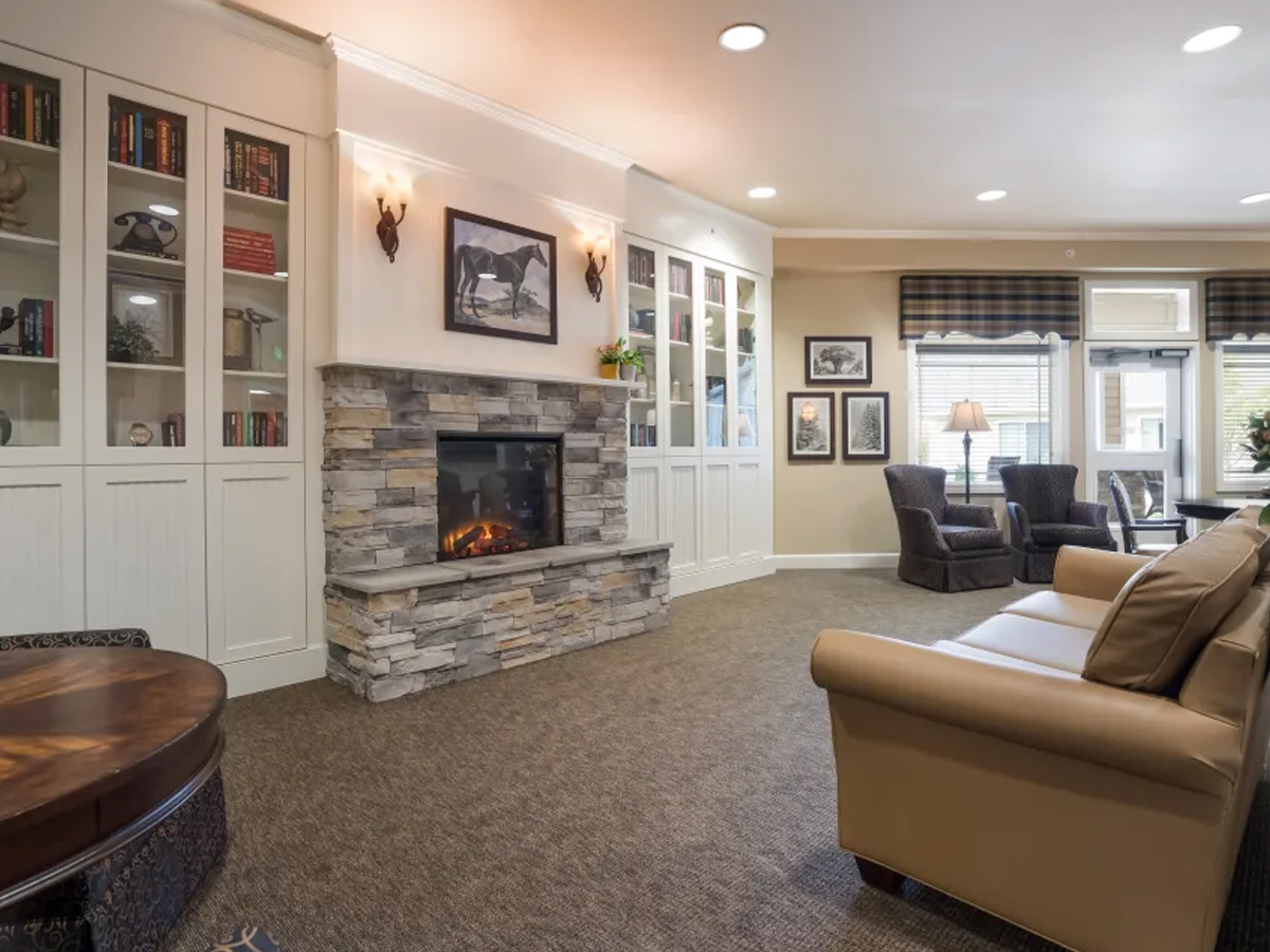 The Indigo at Beavercreek Common Area with Fireplace