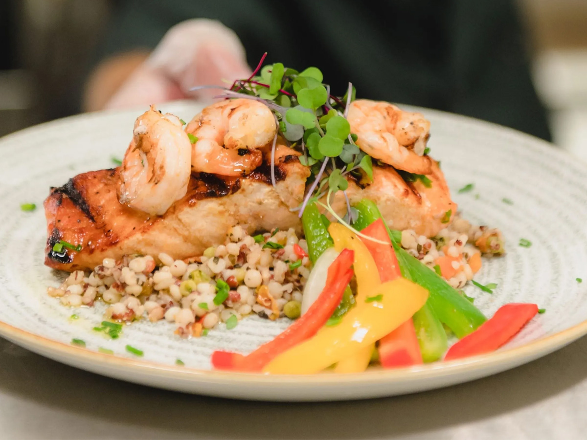 Swift Creek Health Center Seafood Dinner Plate