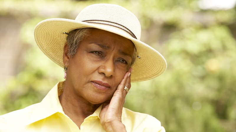 A lonely caregiver distraught about her situation.
