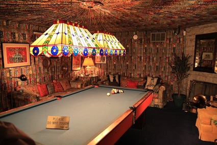 Billiards room at Graceland, for nostalgic travel
