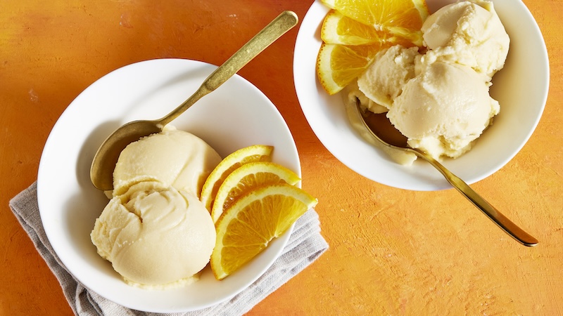 Orange Creamsicle nice dream dishes in bowls.