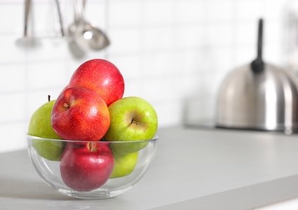 Apples on the kitchen counter make it easy to achieve an apple a day