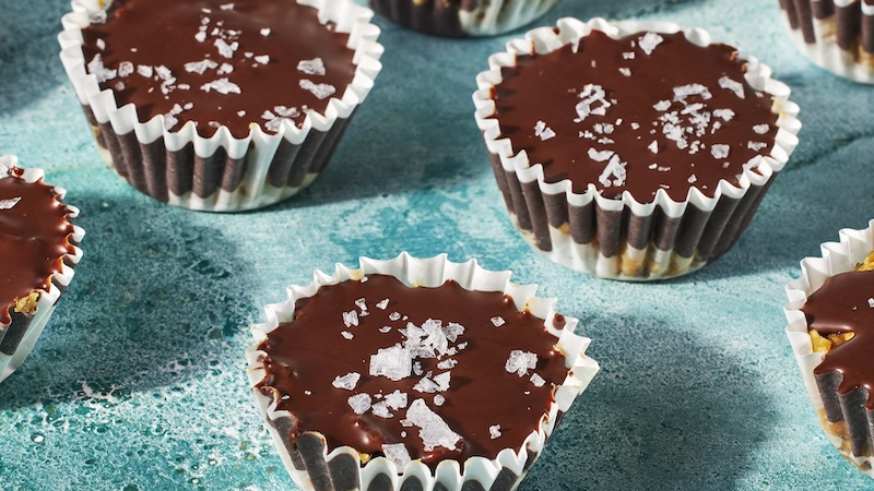 peanut butter–oat energy cups in little wrappers.