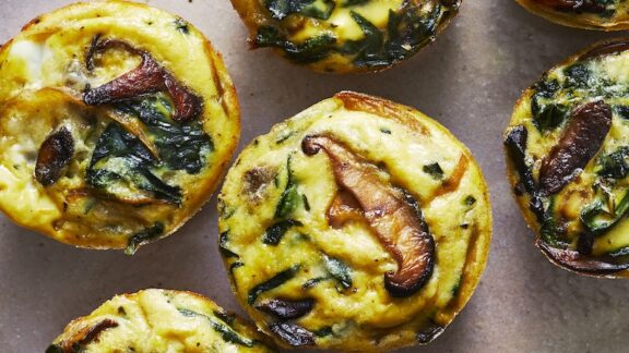 Spinach and mushroom mini quiches