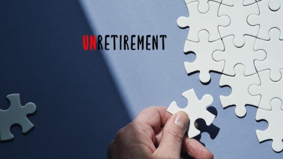 A puzzle with the term unretirement representing a late-career reset