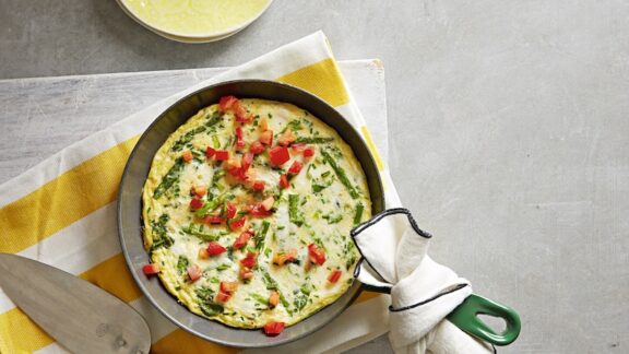 A delicious spring green frittata
