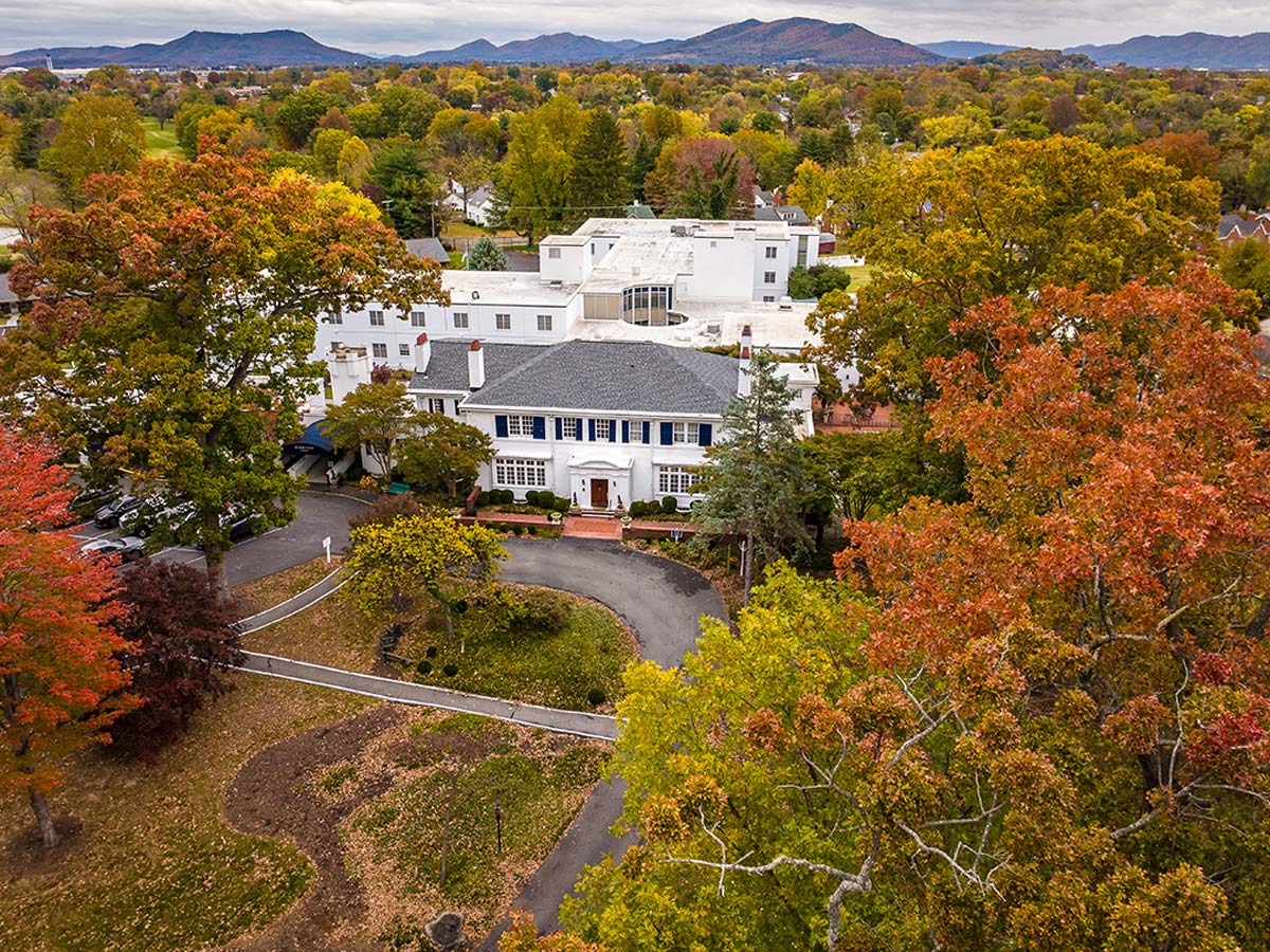 Hermitage Roanoke Aerial View Fall Season