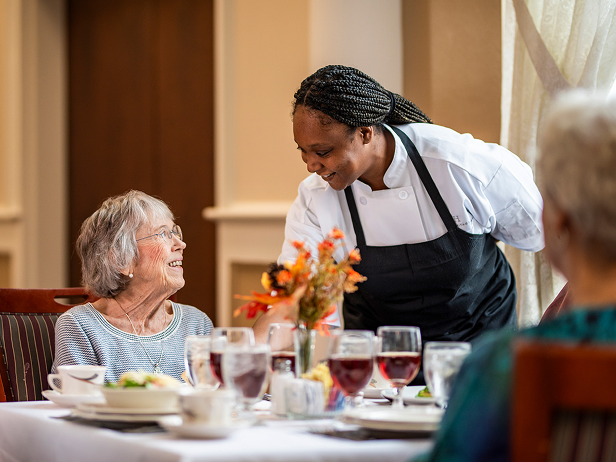 Hermitage Roanoke Chef Serving Lunch