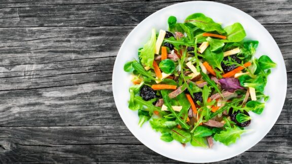 A bowl full of fresh spring superfoods.