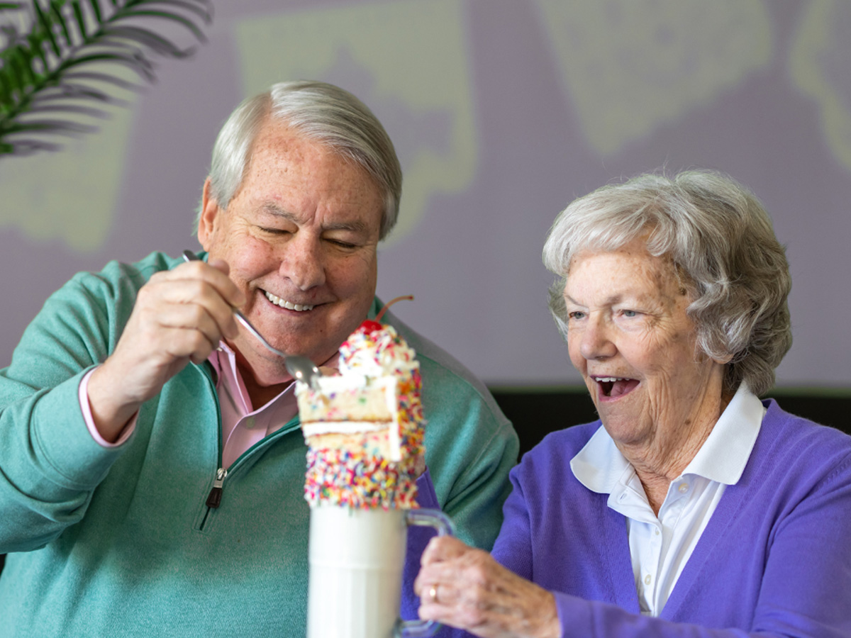Naborforce Senior Friends Enjoying Ice Cream
