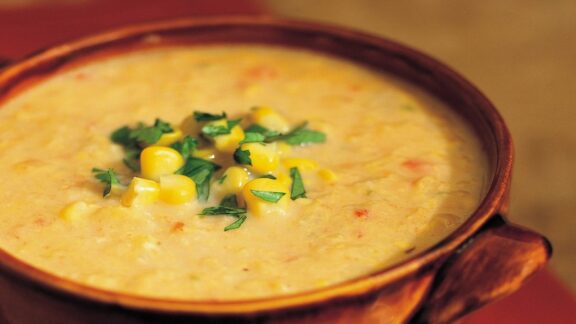 A yummy chilled summer sunny soup