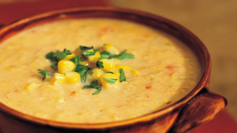 A yummy chilled summer sunny soup