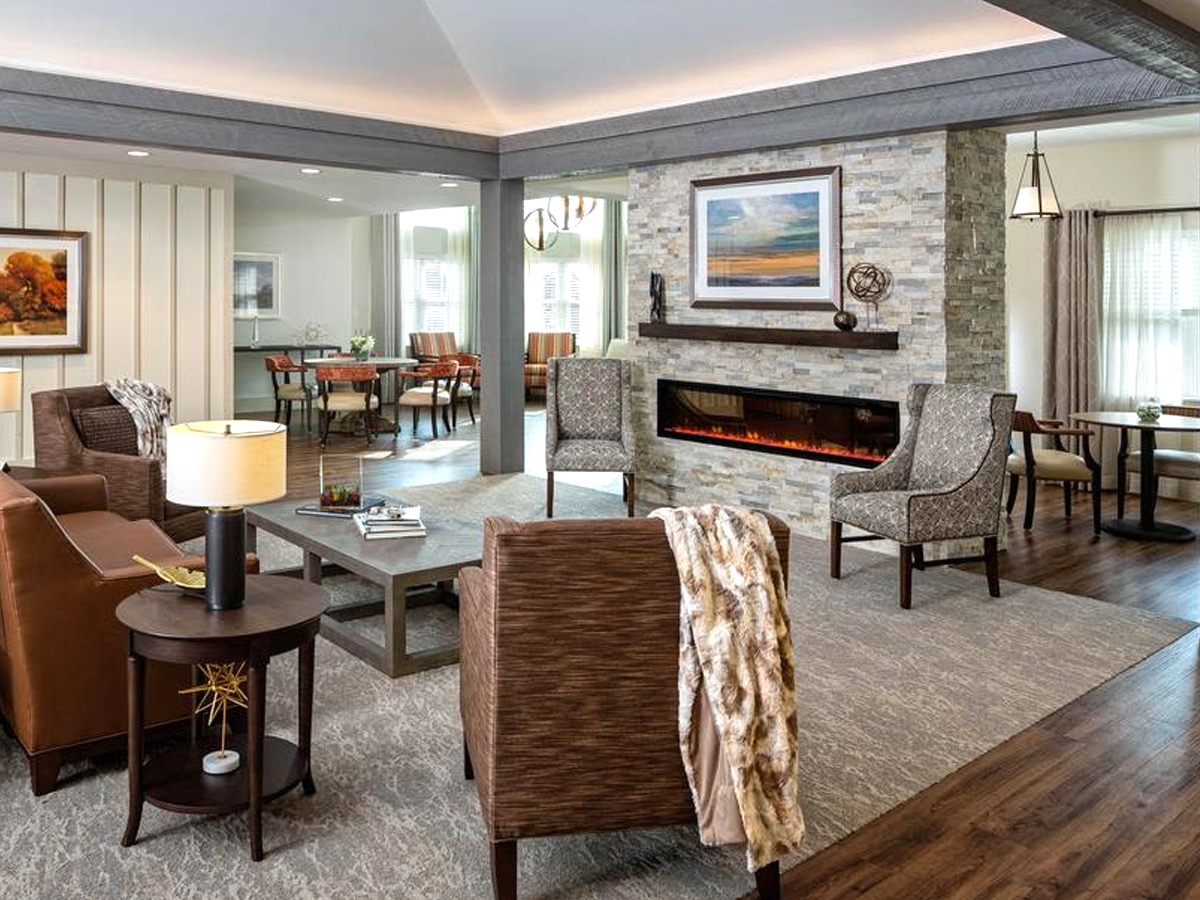Maplewood at Mill Hill Community Room Fireplace