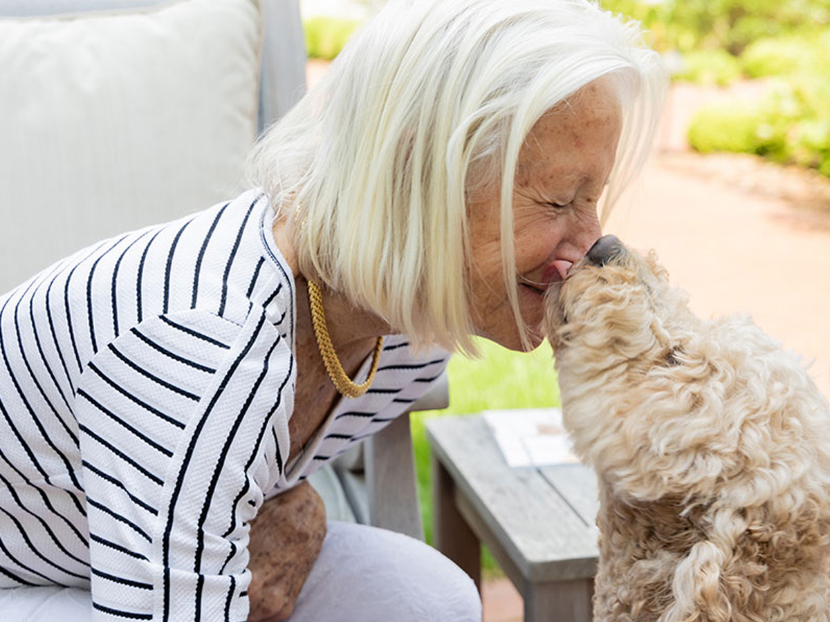 Maplewood at Chardon Dog Licking Lady in Face