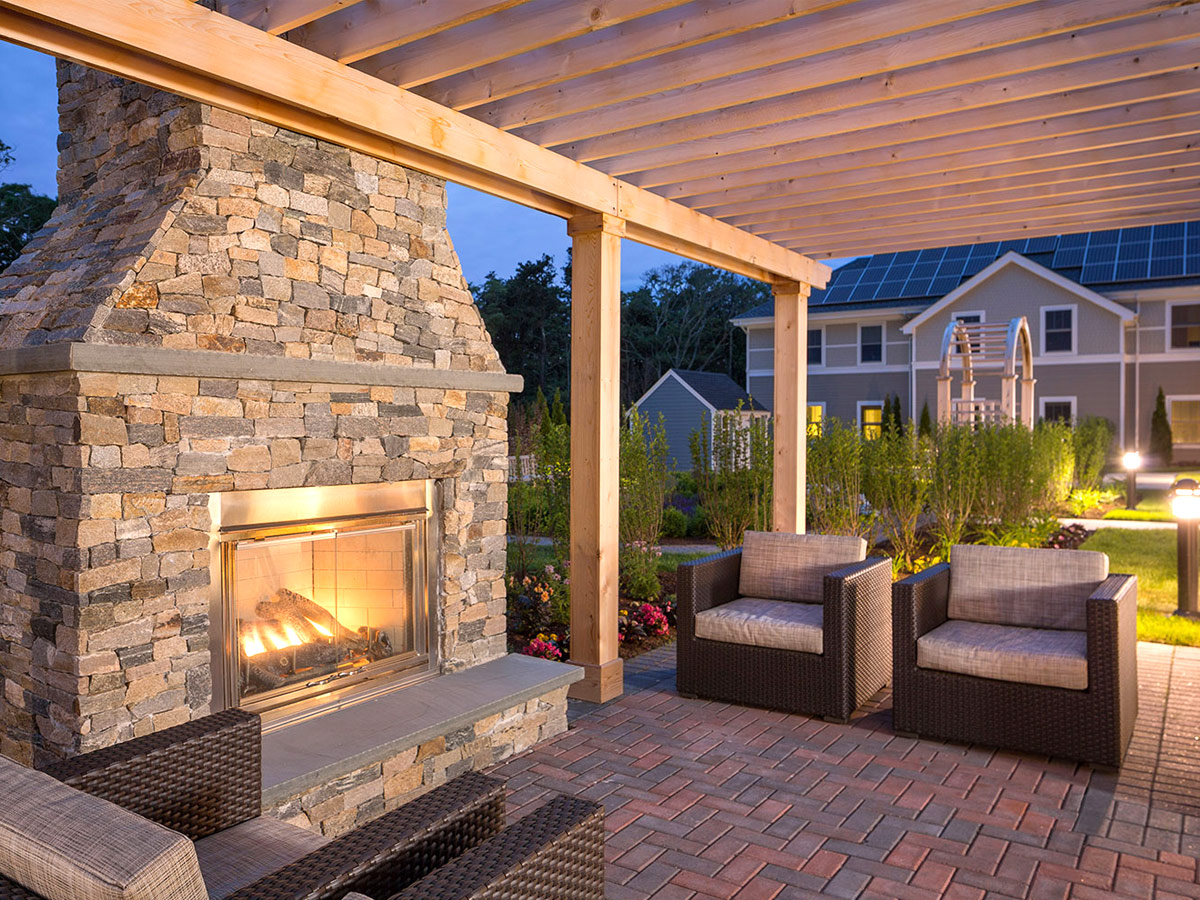 Maplewood at Brewster Outdoor Patio Fireplace