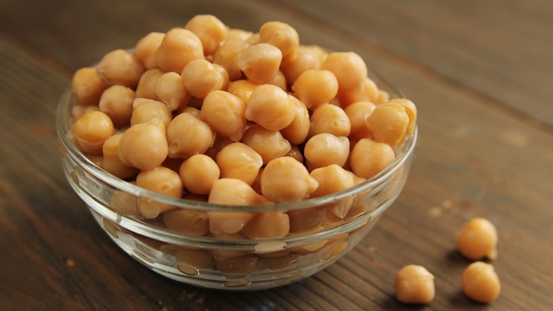 The nutritious chickpea: Chickpeas in a little bowl.