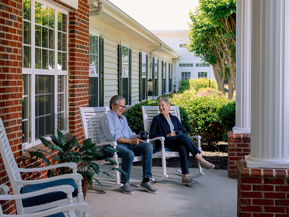 Hermitage Deep Run Couple on Rocking Chairs
