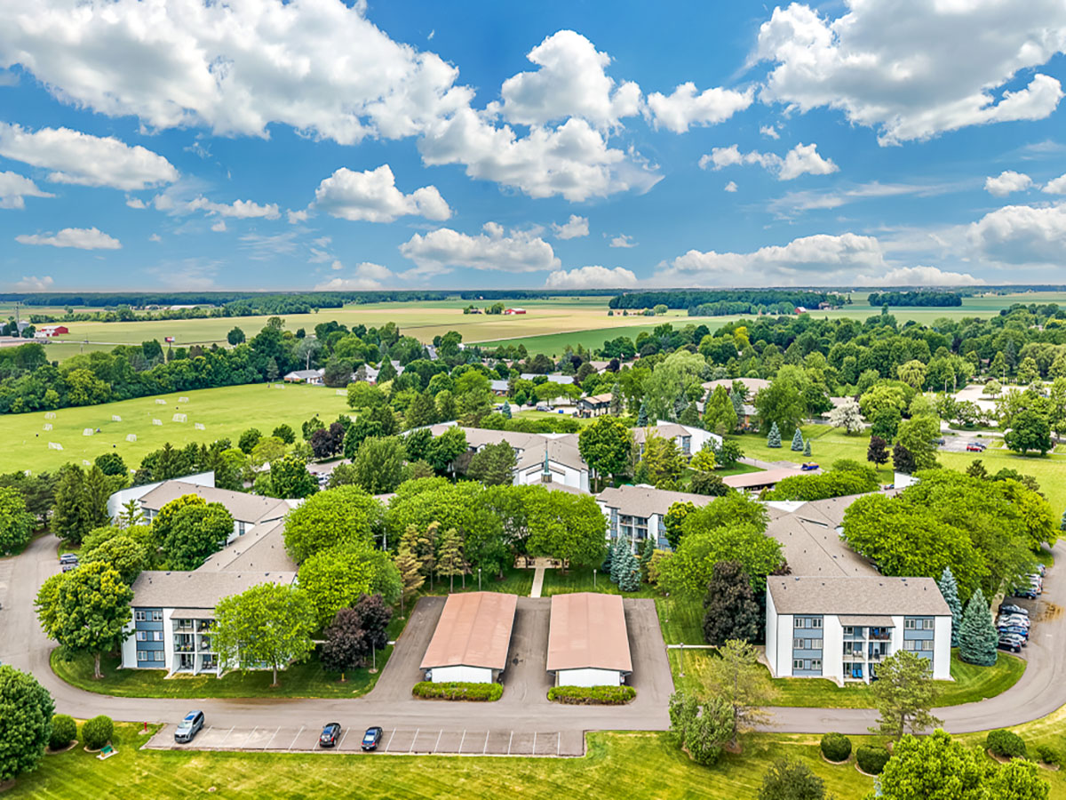 Winter Village Aerial View